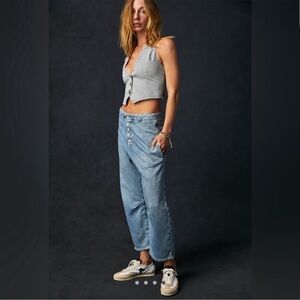 Free People Osaka Barrel Jean Calypso